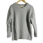 J.Crew Gray Metallic Silver Oversized Brushed Yarn Crewneck Sweater Size XS Photo 1