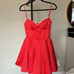 House Of CB  size M Regular Minimoiselle' Holly‎ Red Satin Tulle Mini Dress Photo 2