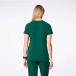 FIGS  Women's Catarina One Pocket Scrub Top in Hunter Green, Size Medium Photo 7