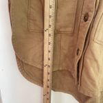 Pilcro Anthropologie  Tan Sleeveless Hooded Vest Button Tie Sides Poncho XXS/XS‎ Photo 8
