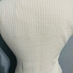 ZARA Ecru Sleeveless Cut Out Squared Neck Choker Tank Top Sz L Cotton Blend Photo 14