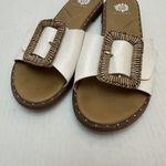 Yellow Box Wilomena Shoes Womens Size 8.5 White Slide Sandals Buckle Stud Detail Photo 8