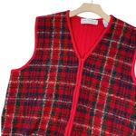 Karen Scott VINTAGE  Christmas Plaid Sweater Vest Photo 0