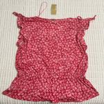 Michael Kors  Red Floral Crop Top NWOT Photo 2