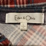Eden & Olivia  Crop Super Soft Flannel Shirt, Large Photo 2