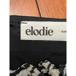Elodie  Puff Blouse Animal Print Square Neck Short Sleeve Black & White W M NWOT Photo 6