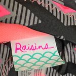 Raisin's  Black and Pink Diamond Strappy Bikini Top - Size Medium - EUC Photo 2
