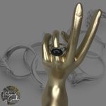 Black Stone Silver Ring Photo 1