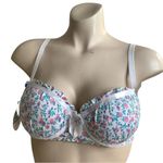 Massam Size Medium Floral Padded Underwire Bra. Made in Brazil. New with Tags White Photo 0