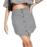 Topshop  Black and White Gingham Mini Skirt Photo 0