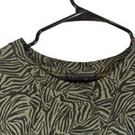 Sanctuary Green Animal Print Short Sleeve Safari Front Knot Shirt Women Sz S Photo 2