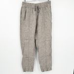 Athleta Womens Beachy Lounge Retreat Linen High Rise Ankle Pants Size M Pyrite Photo 1