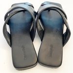 Open Edit  Sandals Womens Size 8.5 Black Edotto Slip On Flat Shoes Casual Photo 3