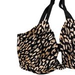 Victoria's Secret  Black and Tan unlined Demi Animal Print Bra Photo 3