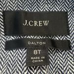 J.Crew  Dalton Herringbone Blazer Jacket 8 TALL Blue Gold Buttons Crest Linen Photo 10