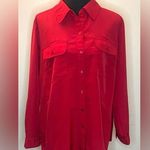 kim rogers - Button-down red long-sleeve business causal blouse Size 1X Photo 0