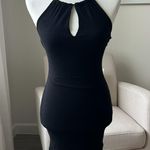 White Fox Boutique  Keyhole Black Bodycon Mini Dress Size Medium Photo 3