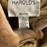 Harold's Faux Suede Knit Jacket Faux Fur Collar Acrylic Polyester size Small tan Photo 8
