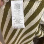 LOGO Lori Goldstein Cozy Feminine Striped Thermal Knit Cardigan Lace Trim Sz XL Green Photo 4