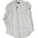 J.Crew  Textured drapey button-up shirt White Black Stripe XS NWT‎ Photo 4