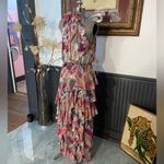 WILLA STORY Stella Metallic Colorful Ruffle Waterfall Maxi Dress Sz M 🧡🎀 Pink Size M Photo 11