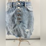 We The Free distressed button fly denim mini skirt size 27 100% cotton Photo 6