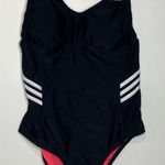 Adidas  one piece swimsuit‎ black & white womens size 12 athletic swimming summer Photo 0