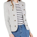 Tommy Hilfiger  Gray Military Style Jacket M Double Breasted Buttons Blazer Photo 0