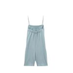 ZARA Blue Green Strappy Culotte Jumpsuit Women's Small Wide Leg Photo 1
