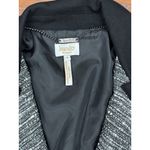 Laundry by Shelli Segal  Black Gray Flare Coat Jacket Womens Size 6 Contrast Trim Photo 10