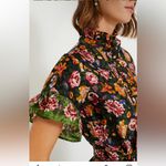 Tuckernuck Mille Victoria Secret Garden Dress Black Floral Sz 12 / XL Photo 4