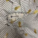 The Impeccable Pig  heathered grey/white striped crop top sz small Photo 4