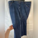 Lane Bryant Slim Boot Cut Denim Genius Fit Embroidered Jeans Sz 28 Petite Photo 4