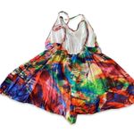 LF  / Paper Hearts Tie-Dye Rainbow Romper w/ Adjustable Criss-Cross Straps Photo 2