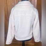 Lulus  Wishing for Warmth‎ Cream Shearling Teddy Fuzzy Moto Jacket Coat Size XS Photo 10
