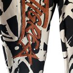Le Tigre Black White Stretch Leggings Sparkle Rhinestone Letters size medium Photo 1