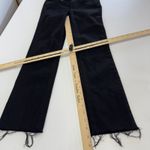 Paige Jeans Womens 25 Black Jacqueline Straight Raw Hem Denim Mid Rise Cotton Photo 8