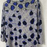 Diane Von Furstenberg  Ruri Cheetah Black Blue 100% Silk Shift Dress Size 8 Photo 9