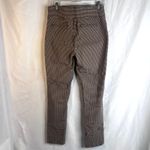 Anne Klein Brown Plaid Pull On Skinny Dress Pant Trousers Size 6 Stretch Work Photo 1