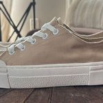 Mad love  Fran Platform Tan Canvas Lace Up Sneakers Photo 3