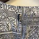 Billabong  Aztec Black & White Printed Open Front Cardigan Size S/M 100% Cotton Photo 7