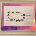 Milan Kiss blue stripe bell sleeve button up top Size L Photo 7