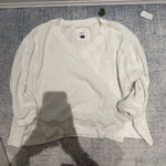 American Eagle  White Waffle Knit Sweater Photo 0