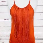 Burnt Orange Boho Fringe Festival Tank Top Size Medium Photo 2