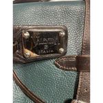 Valentina Tale‎ Green & Brown Leather Small Cross Body Shoulder Handbag Italy Photo 1