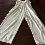 Gibsonlook beige linen blend Romper Overalls - size - large coastal grandma Photo 4