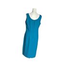 Coldwater Creek Vintage 2-Piece Dress Suit Blazer Jacket Pencil Dress Teal Blue Photo 8