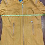 Lena Gabrielle orange faux Suede zip up jacket- size 10. New Photo 8