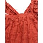 LC Lauren Conrad Lauren Conrad Flocked Ruffle Sleeveless Tank Top 3X Women's Shirt Spanish Coral Photo 5