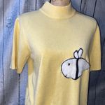 Bee You! Vintage Unique Short Sleeved Turtle Neck Bee Sweater Yellow Size M Photo 1